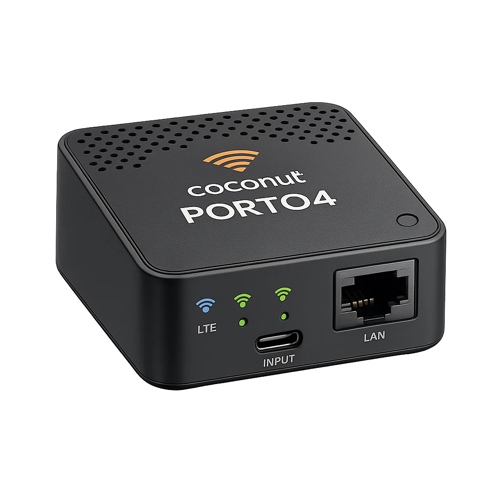 Coconut Porto 4 4G Wireless Router with LAN India's Smallest 4G Router ...